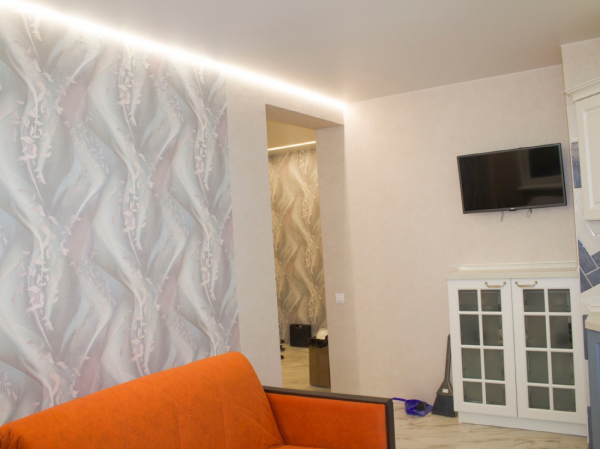 Фото парящего натяжного потолка