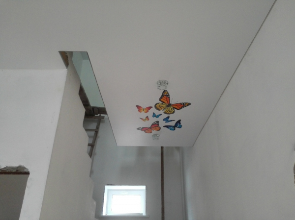 Фото натяжного потолка  с фотопечатью